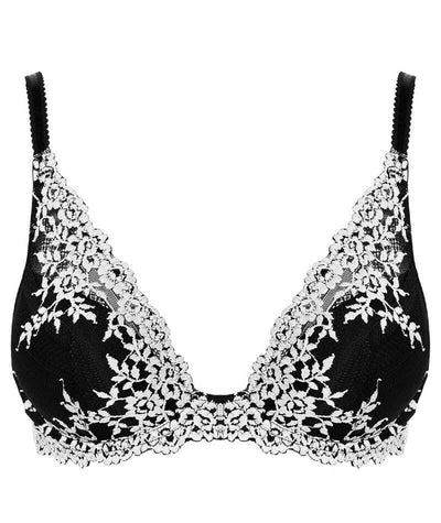 Wacoal Embrace Lace Plunge Underwire Bra - Black Bras