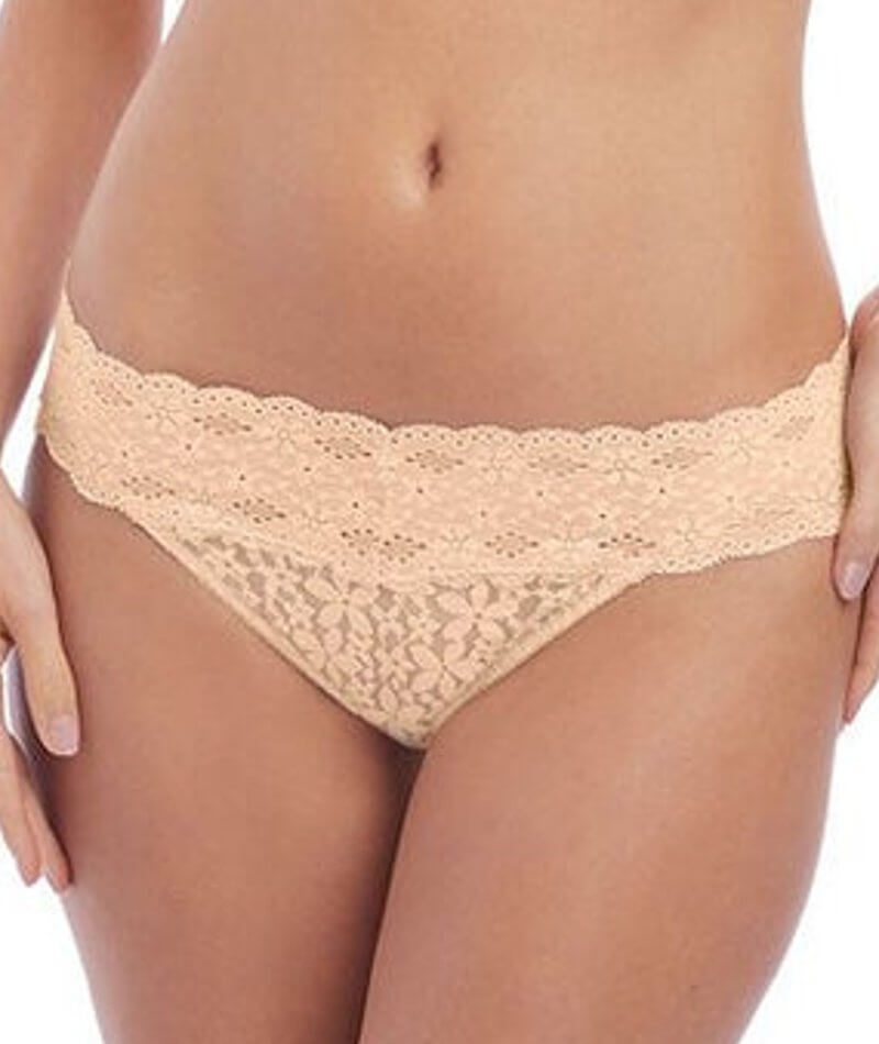 Wacoal Halo Lace Bikini Brief - Nude - Curvy