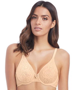 thumbnailWacoal Halo Lace Moulded Underwire Bra - Nude Bras 
